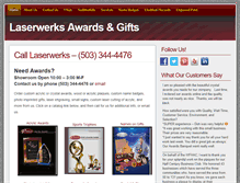 Tablet Screenshot of laserwerksawards.com